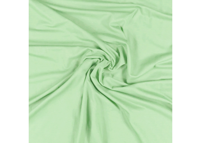 DZIANINA SINGIEL JERSEY - PASTELOWA ZIELEŃ- 200g/m²/180cm